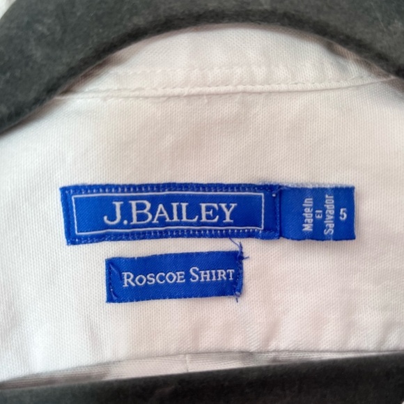 COPY - Bailey Boys White Size 5 Roscoe Oxford Button Down Shirt - Picture 6 of 6